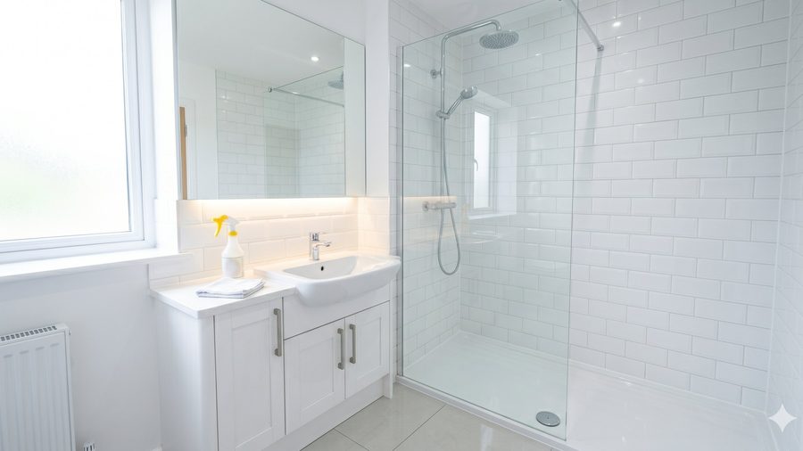 Bathroom cleaning service Cambridge limescale and mould removal