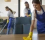 Professional office cleaning team