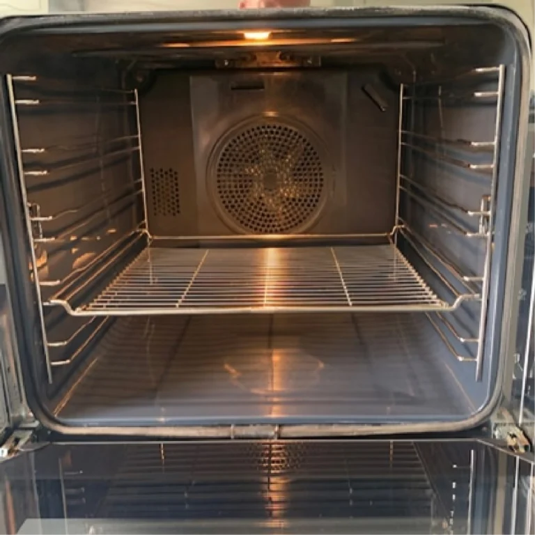 Clean shiny oven door